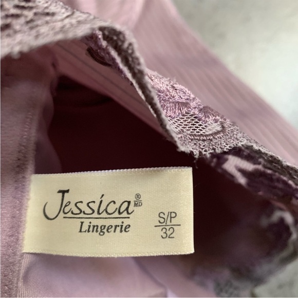 SATIN PURPLE STRIPE CORSET TOP - Picture 3 of 3